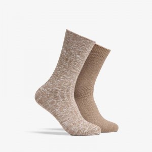 Clarks 2 Pack Marled Crew Sock Kaki Boja | CLKS-84170
