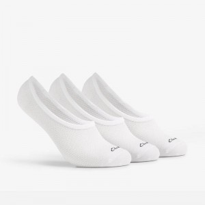 Clarks 3 pack Liner Socks Bijele | CLKS-84186