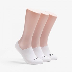 Clarks 3 pack Solid Liner Sock Bijele | CLKS-84173