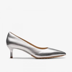 Clarks Adela Court Srebrne | CLKS-85229
