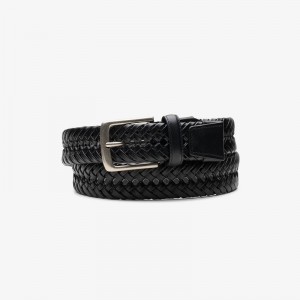 Clarks Braided Belt Crne | CLKS-84196