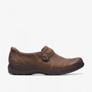 Clarks Carleigh Pearl Sive Smeđe | CLKS-84797
