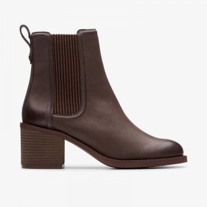 Clarks Chamberly Top Tamno Smeđe | CLKS-85483