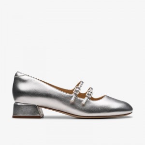 Clarks Daiss 30 Shine Srebrne | CLKS-84991