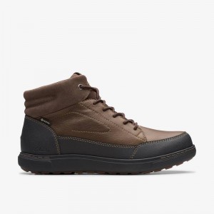 Clarks Mapstone Hi Gore-Tex Tamno Smeđe | CLKS-84249