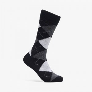 Clarks Mens Argyle Sock Crne Bijele | CLKS-84185