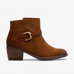 Clarks Neva Buckle Tamno Smeđe | CLKS-85449