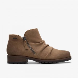 Clarks Nissini Top Waterproof Tamno Sive Smeđe | CLKS-85451