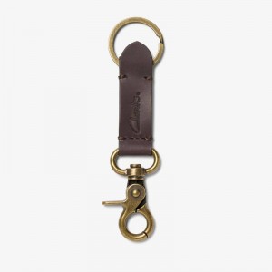 Clarks Oiled Leather Key Fob Smeđe | CLKS-84143