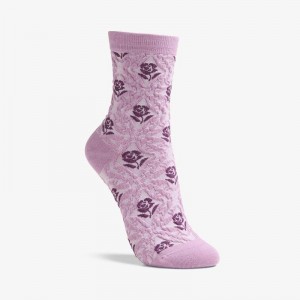 Clarks Raised Floral Sock Ljubičaste | CLKS-84658