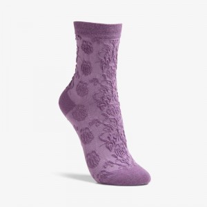 Clarks Raised Floral Sock Ljubičaste | CLKS-84657