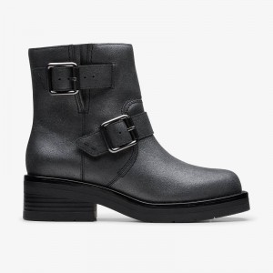 Clarks Rebelle Buckle Plave Sive Metalne | CLKS-85516