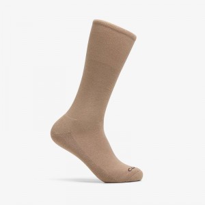 Clarks Solid Crew Sock Sive Smeđe | CLKS-84177