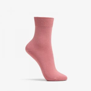 Clarks Solid Dress Crew Sock Roze | CLKS-84632