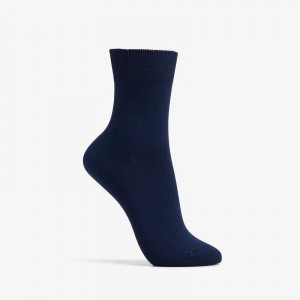 Clarks Solid Dress Crew Sock Tamnoplave | CLKS-84655