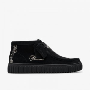 Clarks Torhill X Pleasures Woven Crne | CLKS-84602