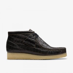 Clarks Wallabee Boot Crne | CLKS-85554