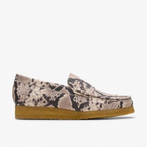 Clarks Wallabee Loafer Sive Zmijski Print | CLKS-85400