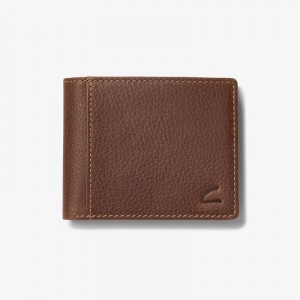 Clarks Weathered Pebble Slimfold Wallet Smeđe | CLKS-84163