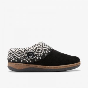 Clarks Willowdean Sweater Slippers Crne | CLKS-84670