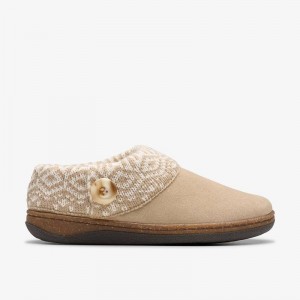 Clarks Willowdean Sweater Slippers Sive Smeđe | CLKS-84668