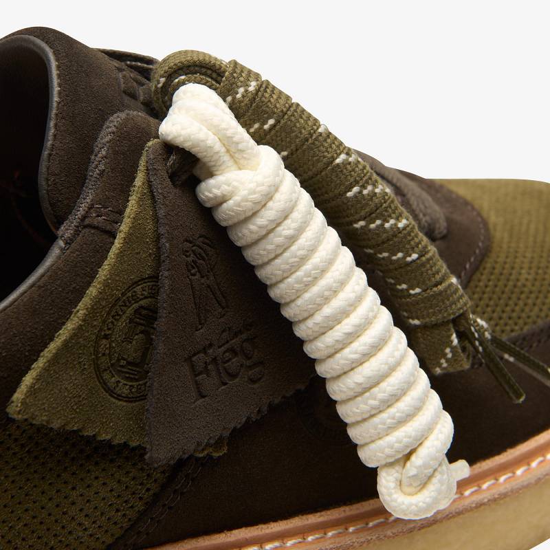 Clarks Sandford 2 X Ronnie Fieg Dark Olive Combination Tamno Maslinasto Zelene | CLKS-84257