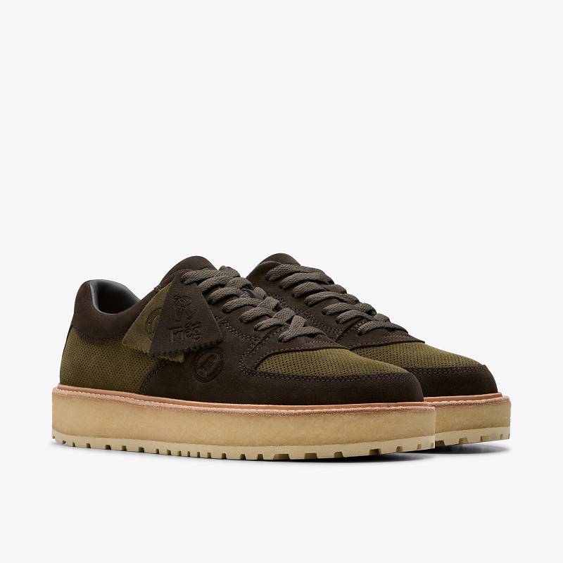 Clarks Sandford 2 X Ronnie Fieg Dark Olive Combination Tamno Maslinasto Zelene | CLKS-84257