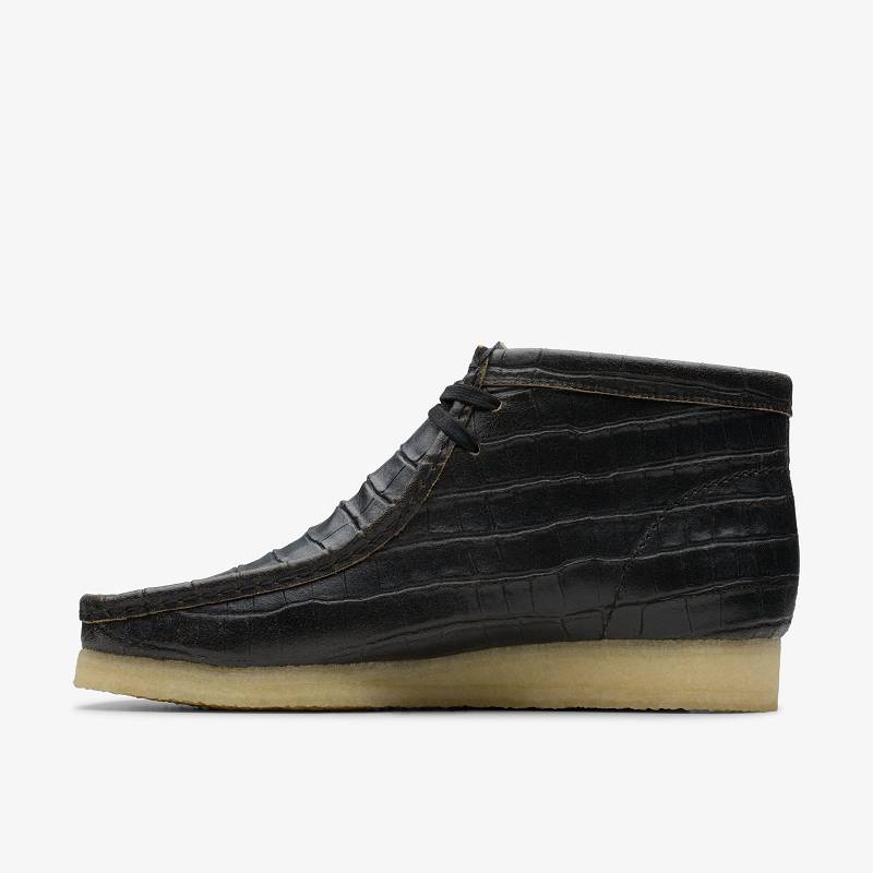 Clarks Wallabee Boot Crne | CLKS-84605