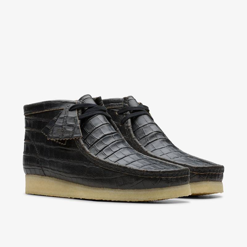 Clarks Wallabee Boot Crne | CLKS-84605