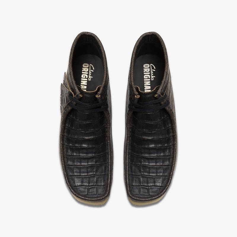 Clarks Wallabee Boot Crne | CLKS-84605