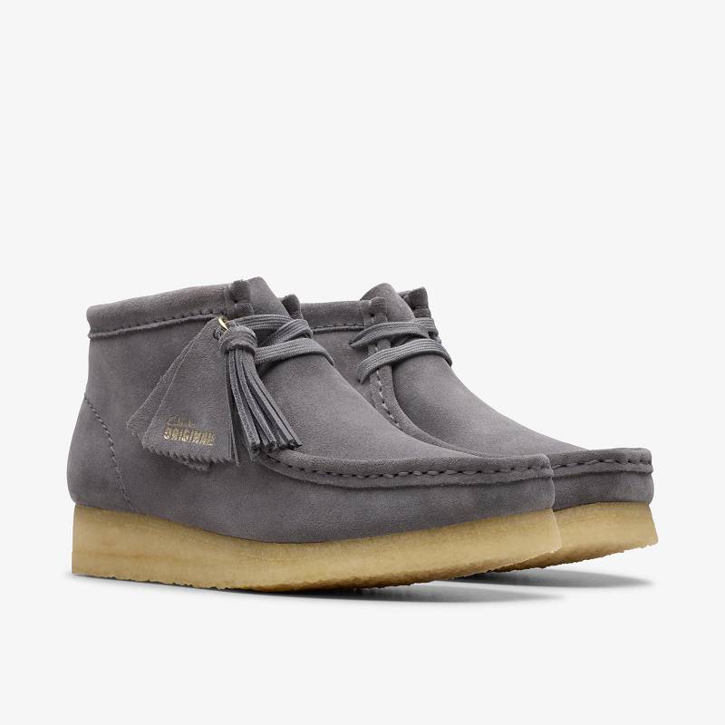 Clarks Wallabee Boot Sive Plave | CLKS-85553